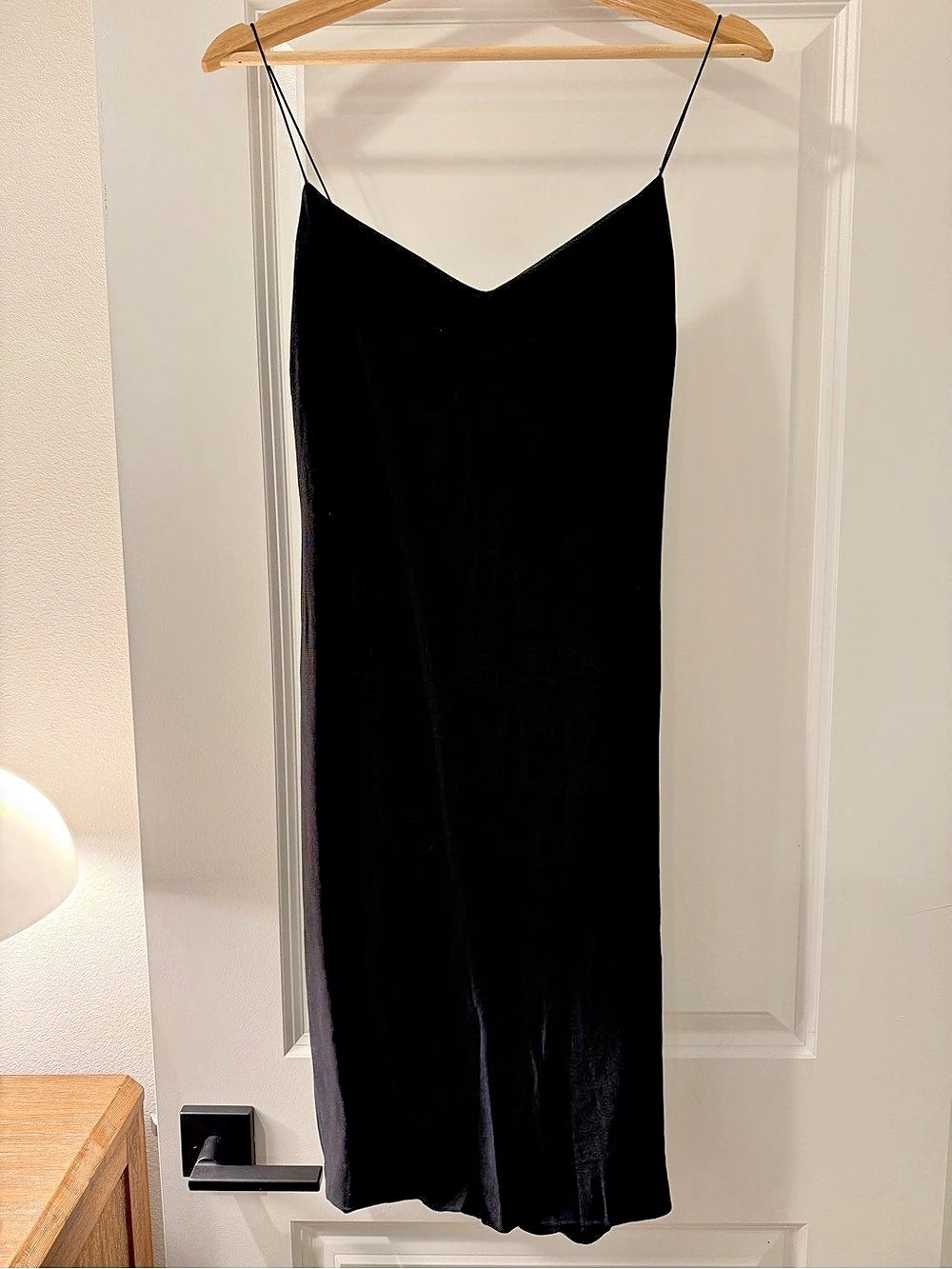 Angel Schlesser Black Slip Dress Size 40 Like New